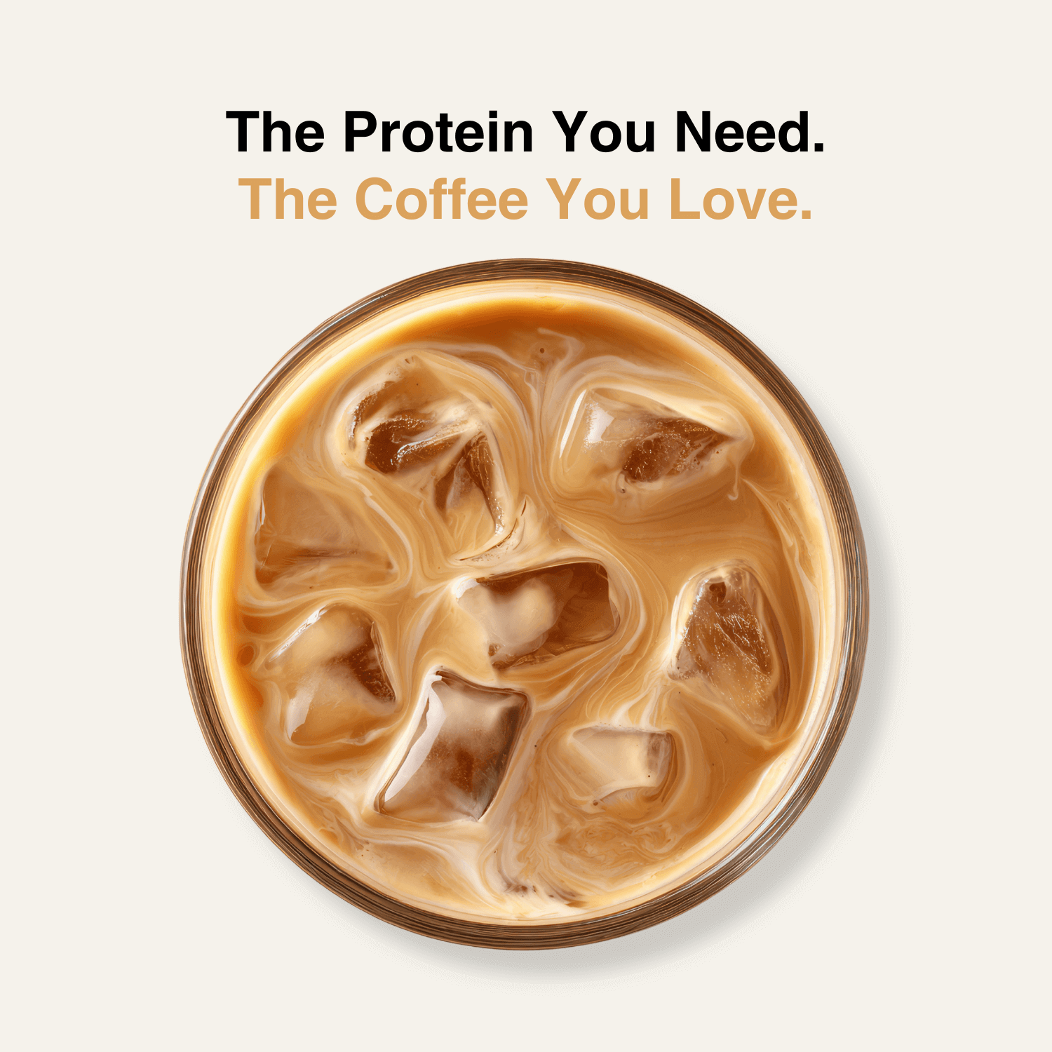 Fuelly iced protein coffee with milk swirl and ice – high protein coffee that tastes like real coffee, designed in Australia